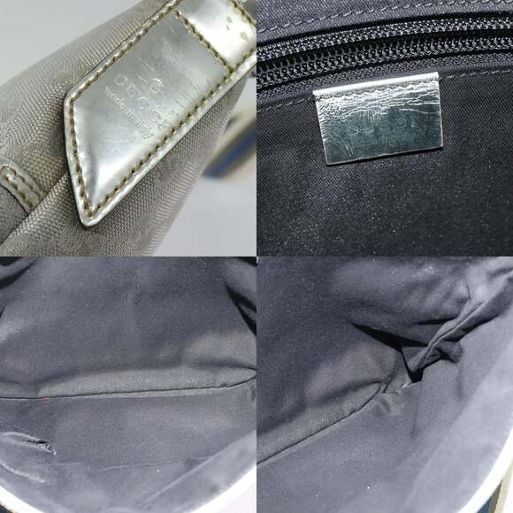 GUCCI GG Canvas Shoulder Bag Silver - Picture 11 of 12